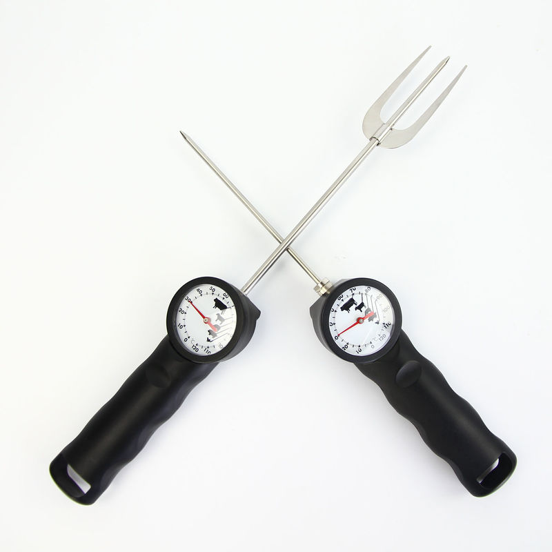 Instant Read Trident Digital Meat Thermometer Fork , Barbecue Tool Set  Light Weight